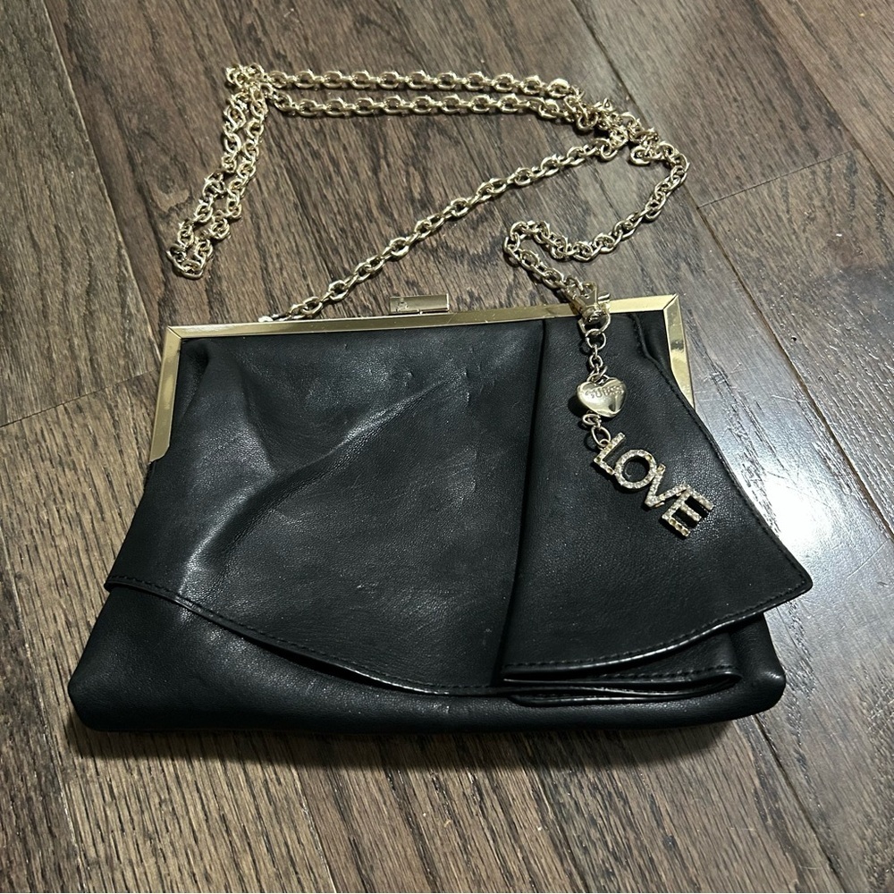 Guess Black Crossbody with Gold Accents